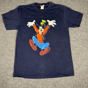 Disney Store Vintage Goofy Print T-Shirt Men's‎ M Navy Made in USA